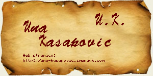 Una Kasapović vizit kartica